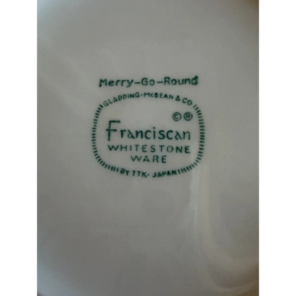 Set Of 4 FRANCISCAN MERRY GO ROUND 6